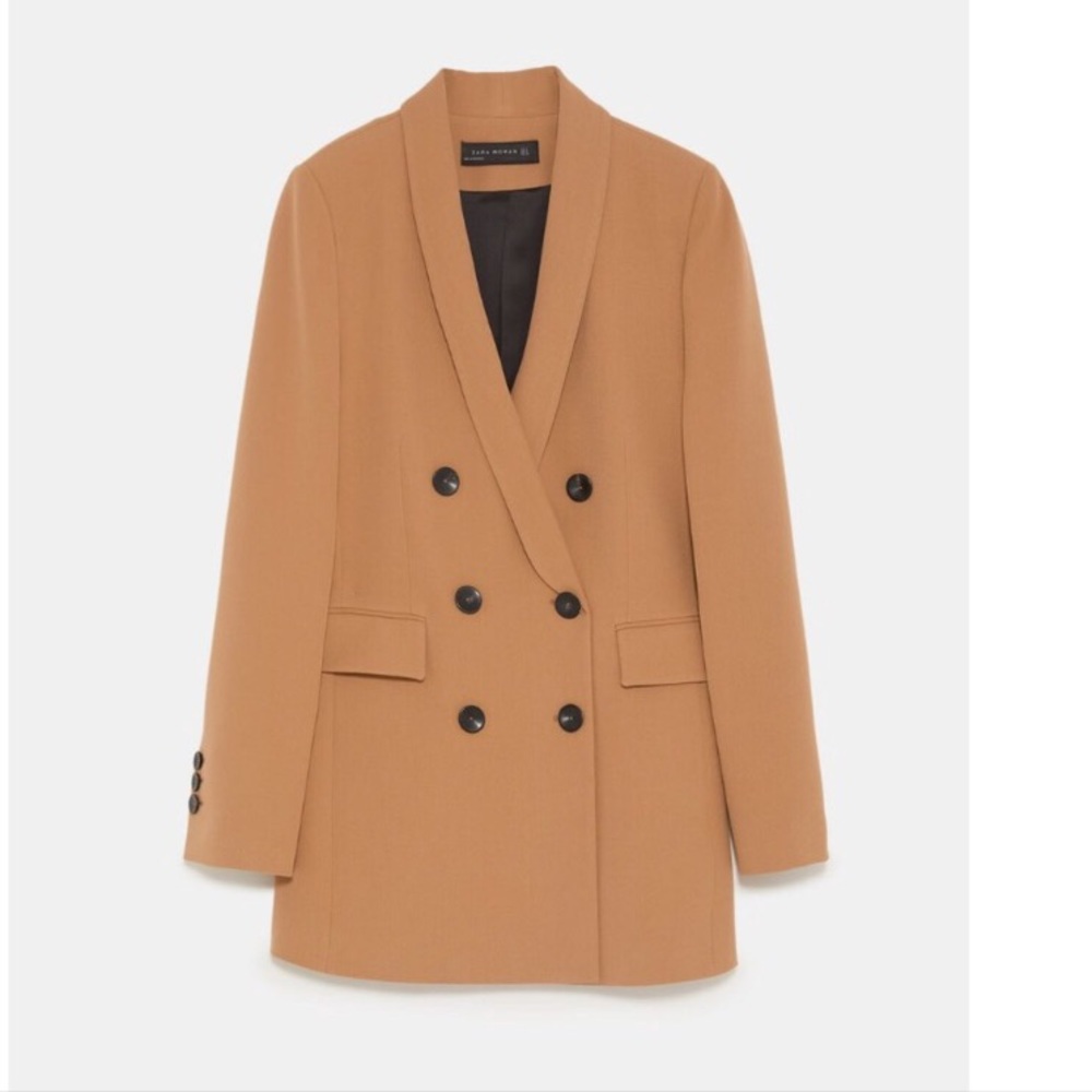 Zara - Double Breast Camel Blazer (NEW)